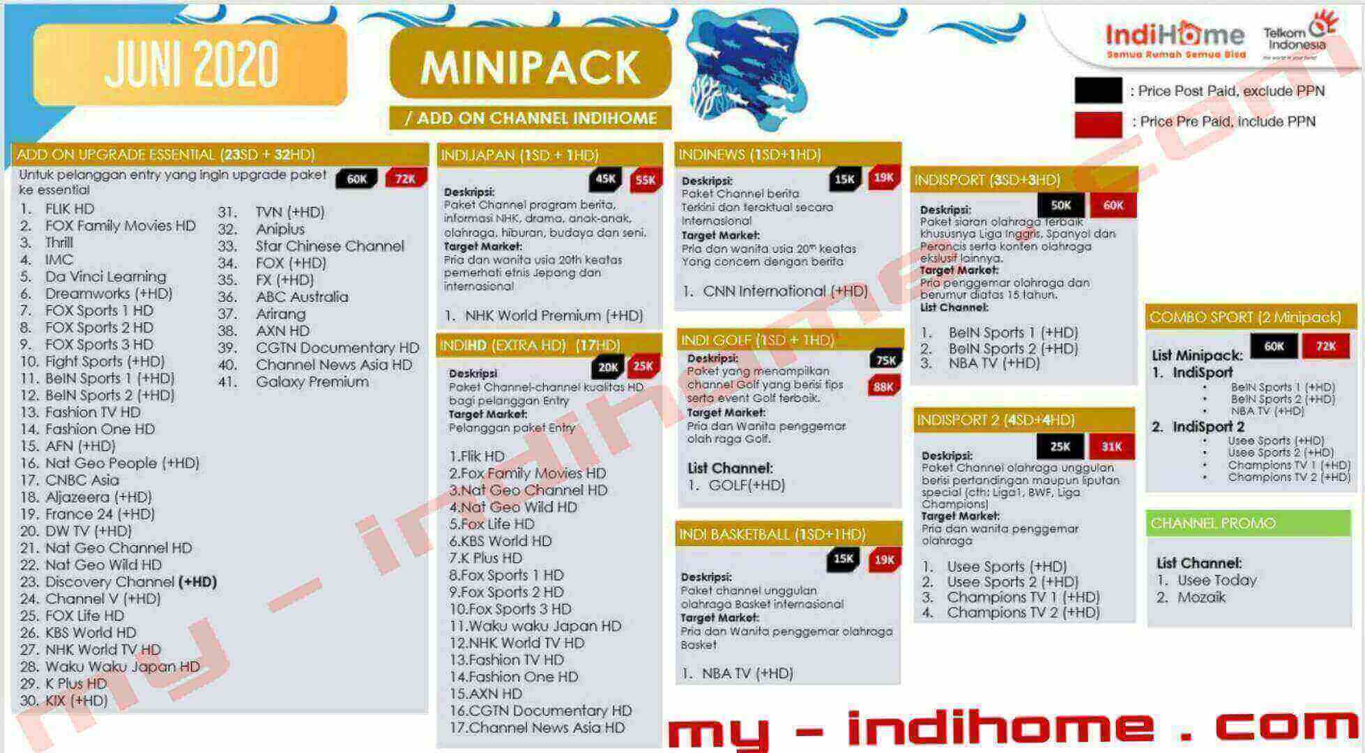 add-on minipack channel indihome