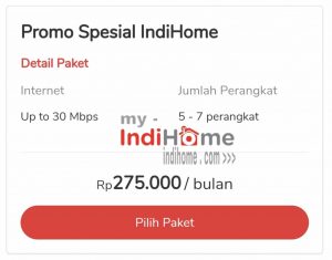 Paket IndiHome 275 Ribu
